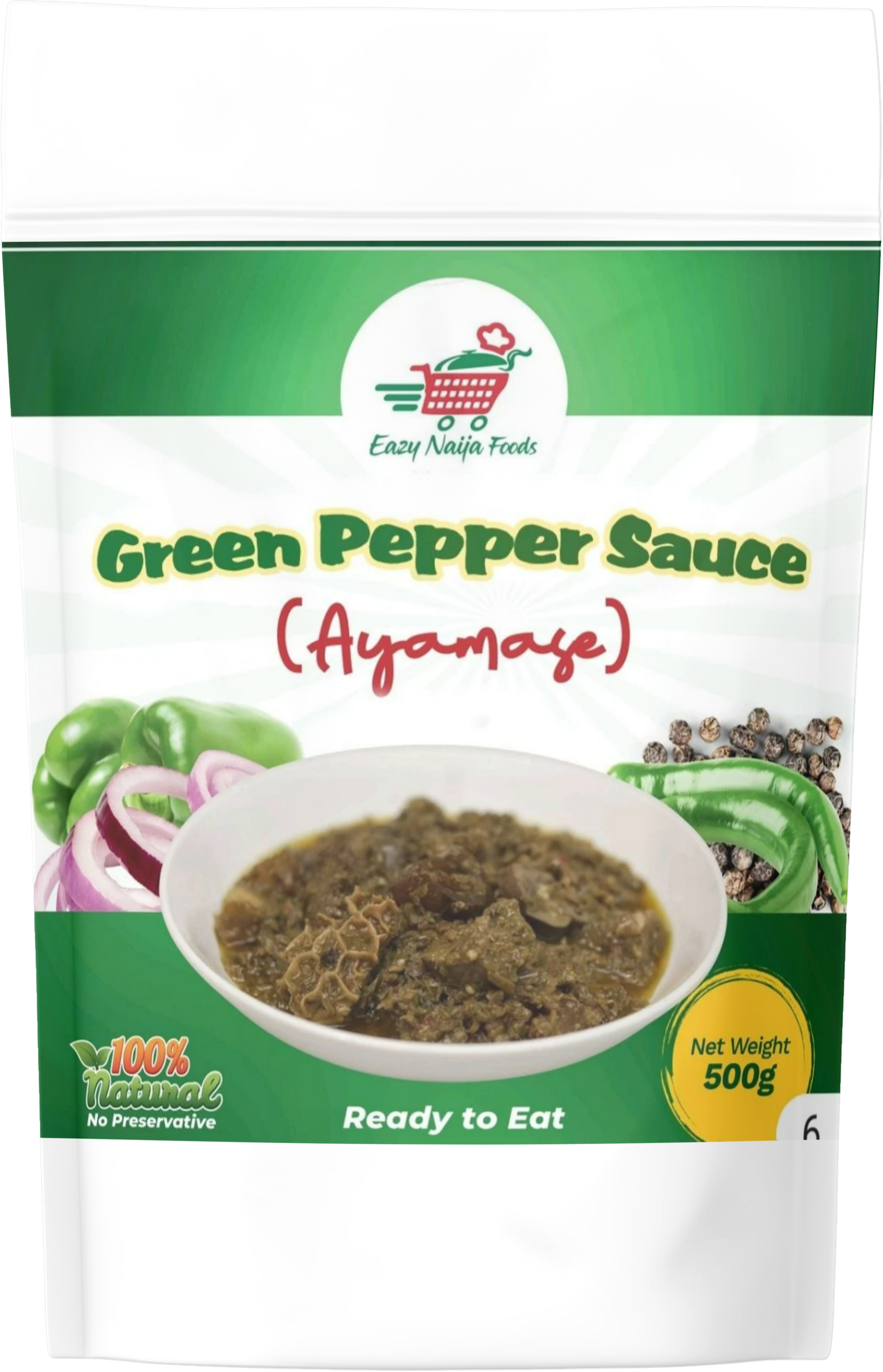 Ayamase, (Green Pepper Chilli Sauce). Ready to Eat. 500g